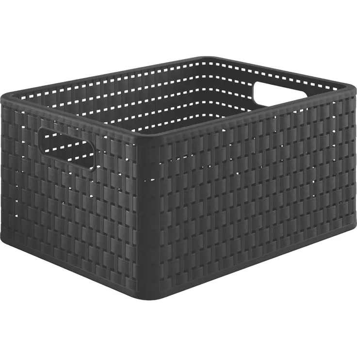rotho-Swiss Korb COUNTRY schwarz BHT 37x19x28 cm schwarz Einkaufskorb Aufbewahrungskorb