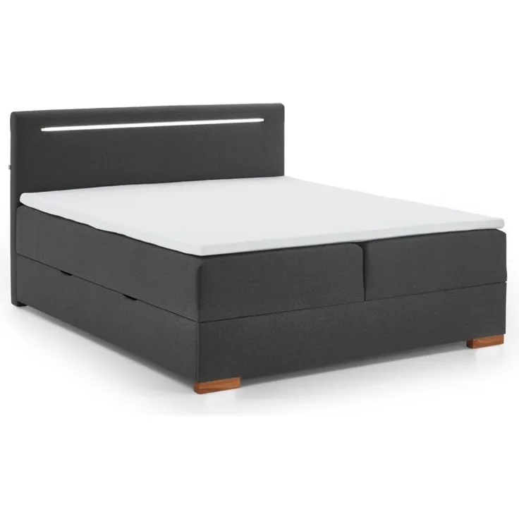 Cooper I Boxspringbett braun EicheStoffbezug 211cm x 182cm x 110cm
