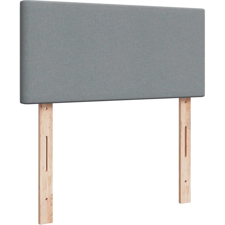 vidaXL Boxspringbett mit Matratze Hellgrau 80x200 cm Stoff 3288800 – Bild 12
