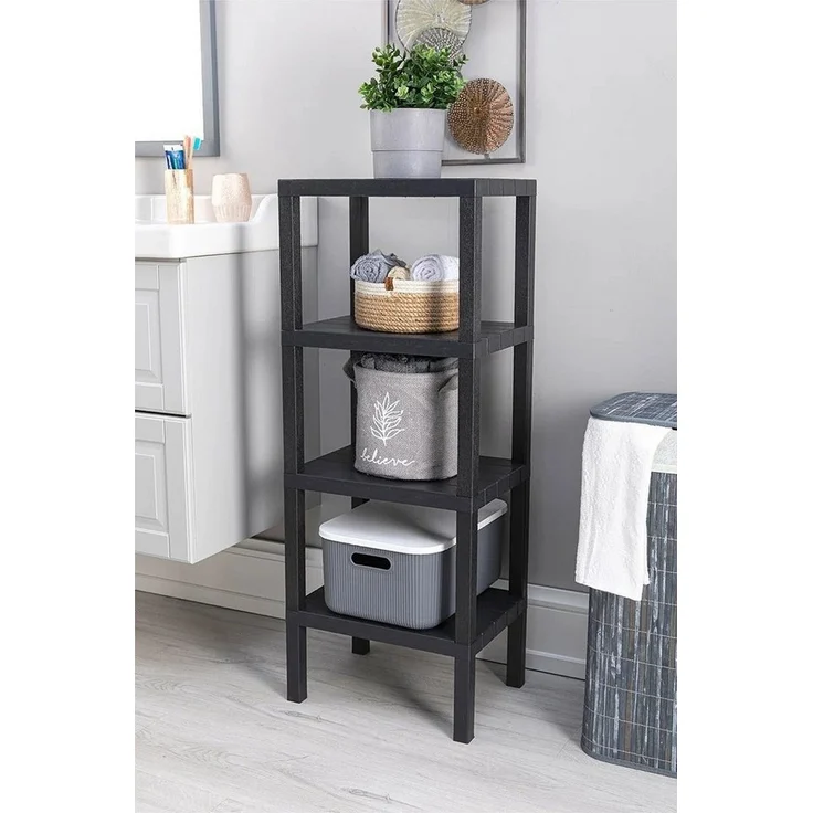 Luxury Bites Badregal Regal mit 4 Ablagen, vielseitig einsetzbar als Badezimmer, Wohnzimmer, Kinderzimmer – Bild 2