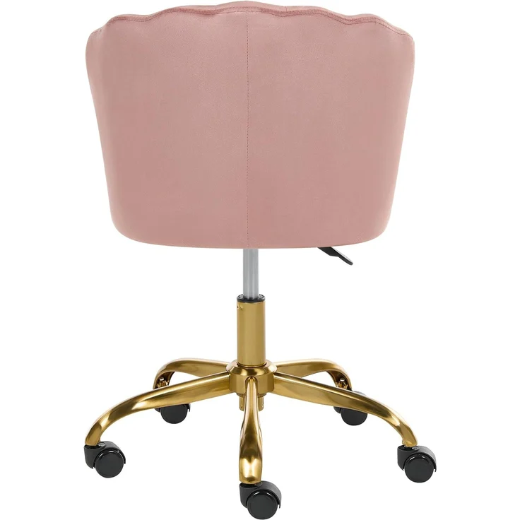 Schreibtischstuhl VALTICELLO Samtstoff Rosa – Bild 5