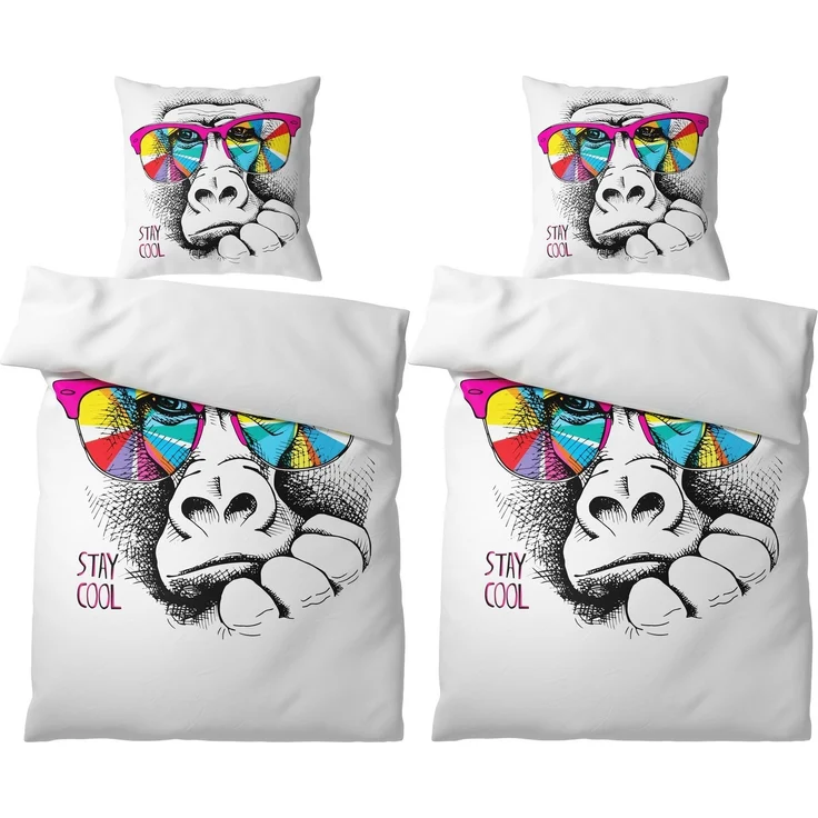 Sanilo Bettwäsche Stay Cool 135x200 cm, Bettbezug und Kissenbezug, Baumwolle, 4 teilig – Bild 1