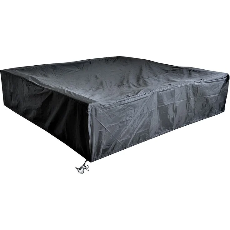 Schutzhülle 240x240x52 Schwarz Gartenmöbel Rattan Abdeckung Plane Haube Wetter – Bild 2