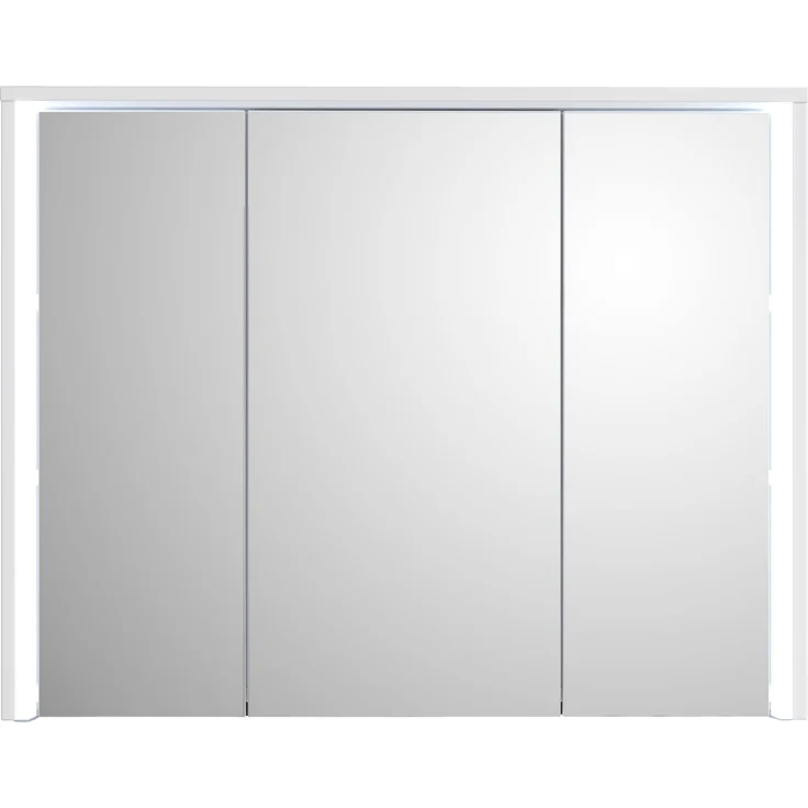 Badezimmerspiegelschrank >Five< LED, Steckdose, in weiß - 86x68x18cm (BxHxT) – Bild 3