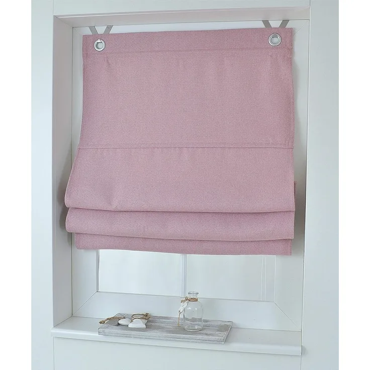 Kutti Raffrollo Dimout, mit Hakenaufhängung, ohne Bohren, freihängend, verdunkelnd, Polyester, Hakenaufhängung