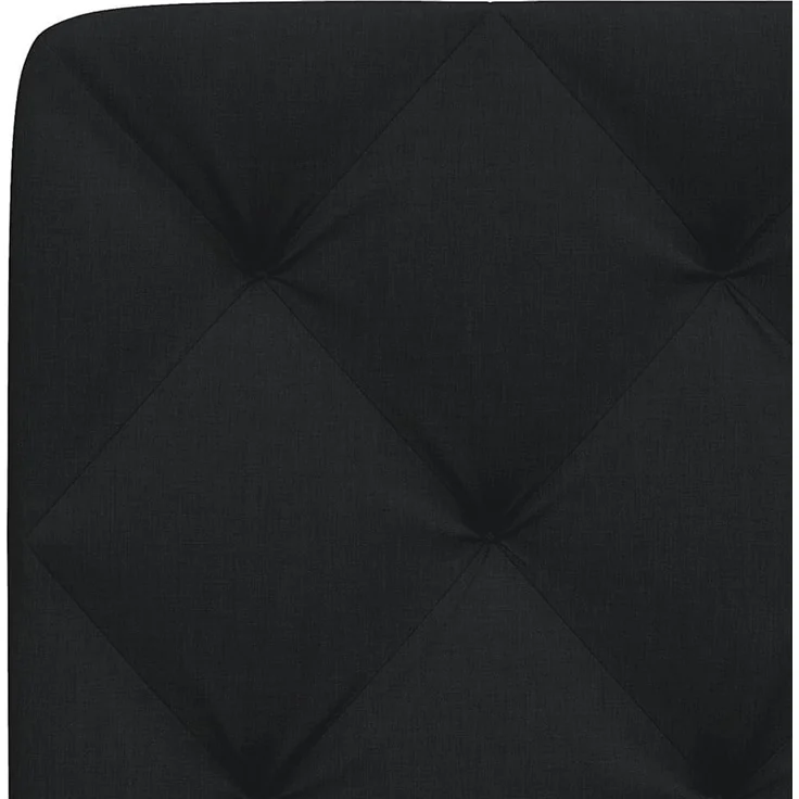 vidaXL Bett Kopfteil-Kissen Schwarz 100 cm Stoff (1-tlg) – Bild 3