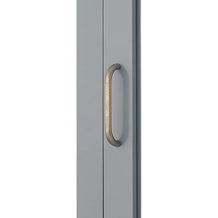 Teamson Home Badezimmermöbel aus Holz an der Wand verspiegelter Medizinschrank mit verstellbarem Regal Grau EHF-F0021 – Bild 7