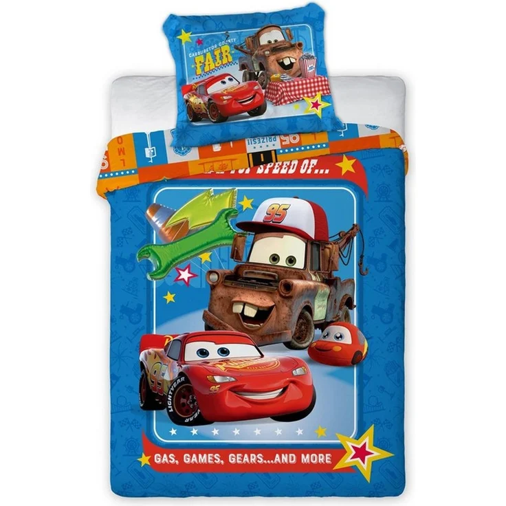 texpot Bettwäsche Kinderbettwäsche Cars Auto Track Stars, 2 teilig – Bild 3
