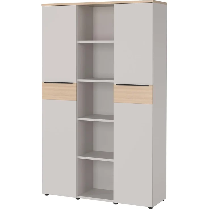 Germania Aktenschrank 4442-654 GW-Oviedo, in Kaschmir/Lindberg-Eiche-Nb, mit Türdämpfung, 120 x 197 x 40 cm (BxHxT) – Bild 1