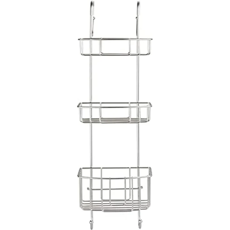 WENKO OLESI Duschablage, Chrom glänzend, 3 Etagen, Edelstahl rostfrei, zum Einhängen – Bild 1