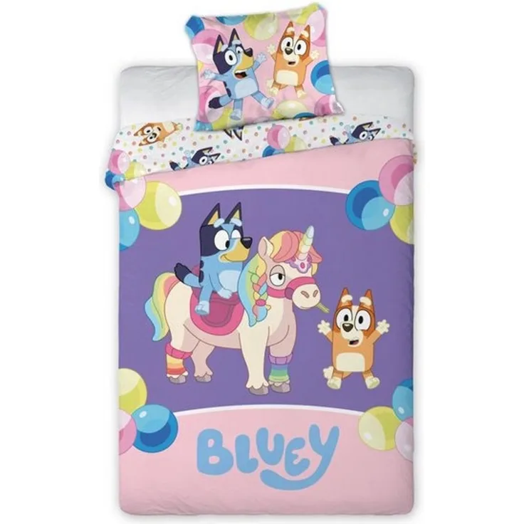 Bluey Kinderbettwäsche Bluey Magical Party Kinderbettwäsche 100x135cm