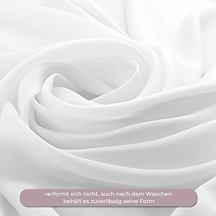 Bettlaken ohne Gummizug Baumwolle 2er Set: 160x220 cm - Bed Sheets Betttuch ohne Gummi und Laken Bedsheets Baumwollstoff weiß und Kochfest mit Oeko-Tex-Zertifikat 160 x 220 – Bild 6