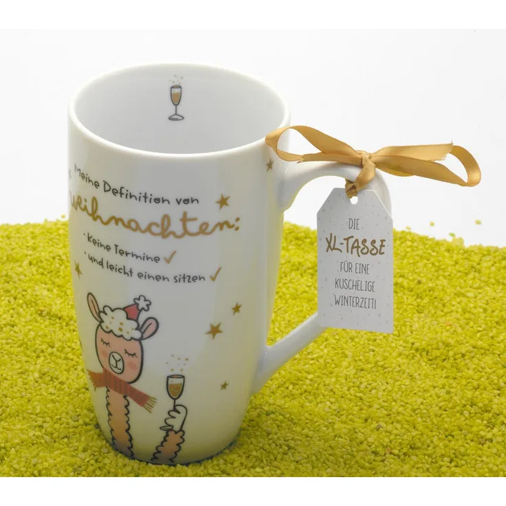 XL Tasse Porzellan Meine Definition von Weihnachten 500 ml