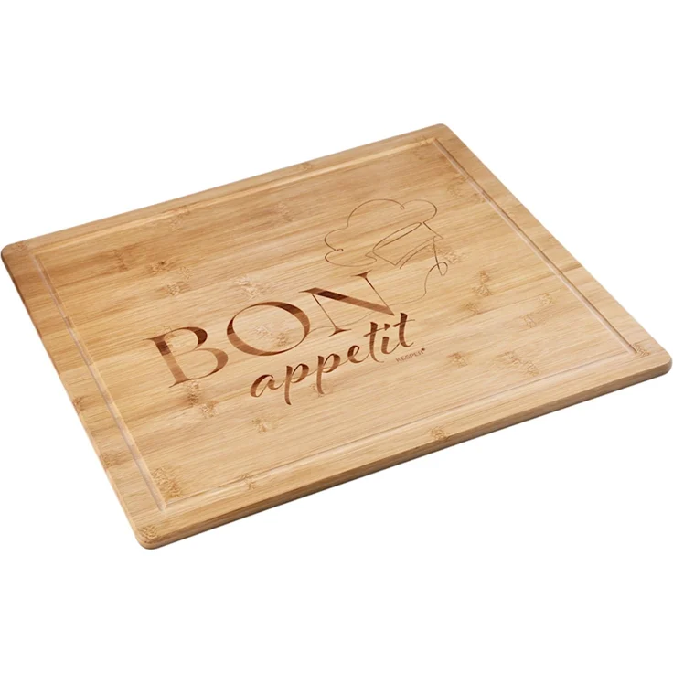 KESPER 58597-13 Schneide- und Abdeckplatte Motiv BON APPETIT aus Bambus / Herdabdeckplatte / Schneidbrett – Bild 1