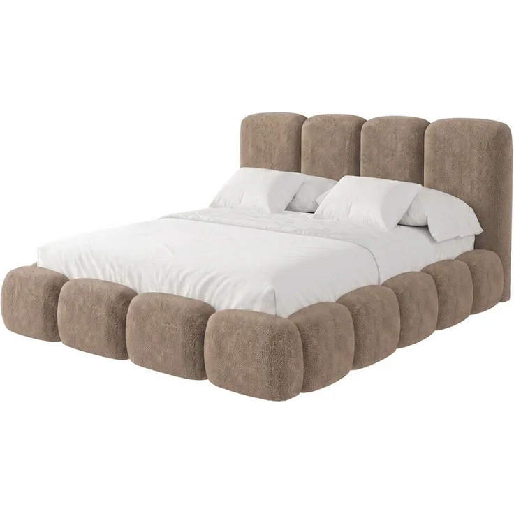 Muffo Polsterbett SUENO MAXI (Doppelbett 140x200 / 160x200 / 180x200 / 200x200 cm), mit Kopfteil Frei Verwendungsstelle, Metalllattenrost – Bild 4