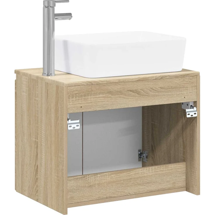 vidaXL Waschbeckenschrank Sonoma-Eiche 62,5 x 44,5 x 80 cm 3404332 – Bild 7