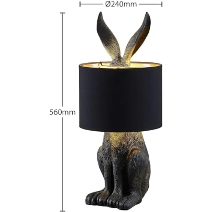 Lindby Tischleuchte Lorentina, Schwarz IP20, 1 x 15 W LED – Bild 6