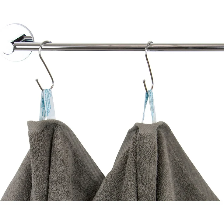 ZOLLNER Duschtücher 2er Set, 70x140 cm, taupe, Baumwolle – Bild 2