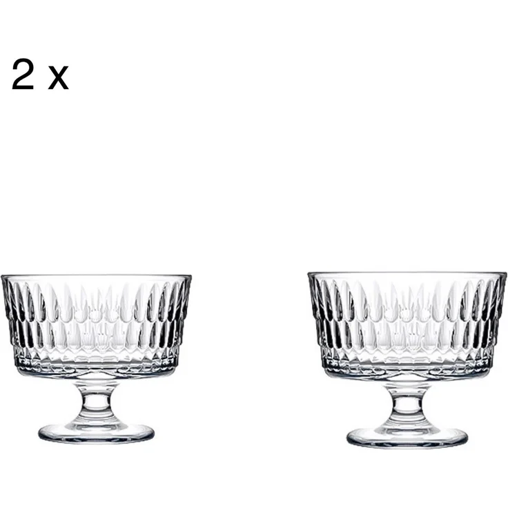 2 Teilige Schale für Eis, Pudding oder Desserts aus Glas Transparent 240 ml – Bild 2