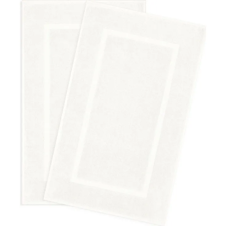 HAMMETEX Badematte Hotelmatte, Duschvorleger, 51 x 86 cm, Höhe 5 mm, beidseitig nutzbar, Baumwolle, rechteckig, 2-teiliges Set, einfarbig, 900 g/m², 100% Baumwolle