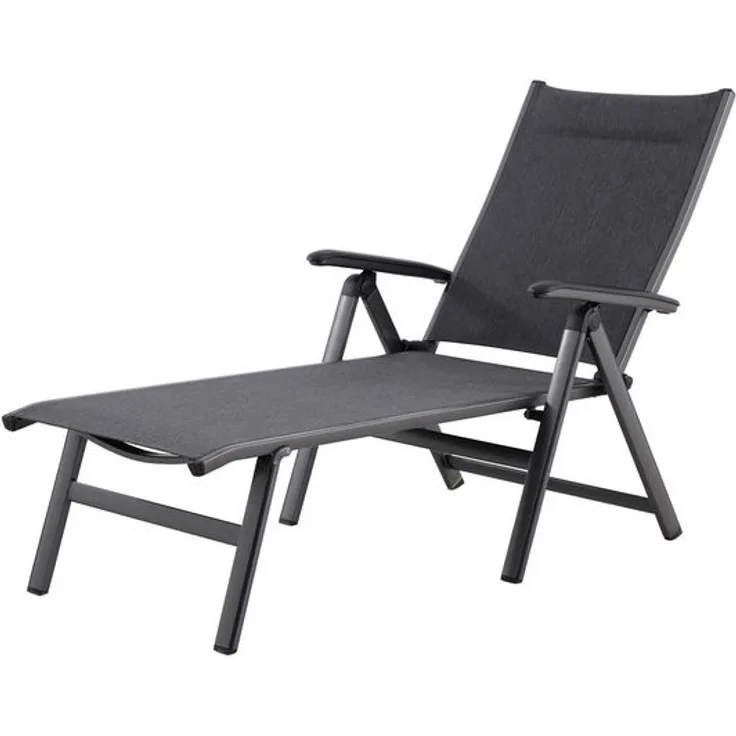 2er Set Core Gartenliege schwarz