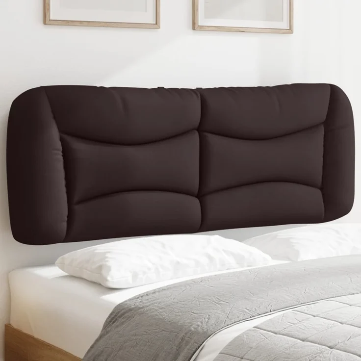 vidaXL Kopfteil-Kissen Dunkelbraun 140 cm Stoff 374579 – Bild 1