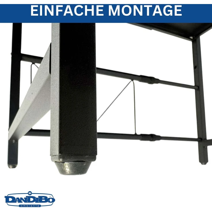 DanDiBo Verstellbares Küchenregal für Arbeitsplatte Schwarz Stehend 3 Stufig 40-64 cm Regal Küche 96614 Standregal – Bild 5