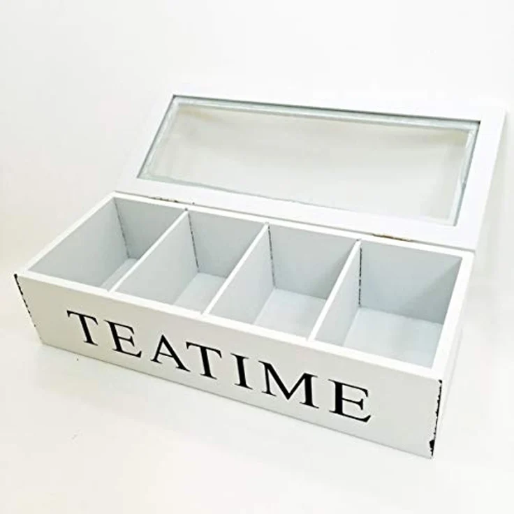 BOLTZE GRUPPE GmbH Dekokiste Teebox Teeaufbewahrung f. Teebeutel Tee-Holzbox Landhausstil Shabby Lo – Bild 2