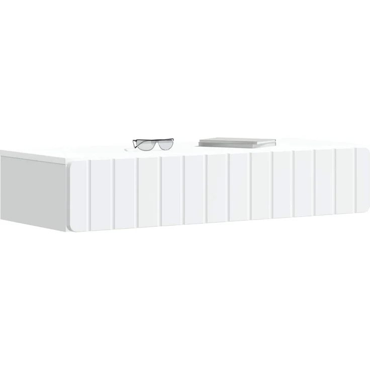 vidaXL Wandmontierter Beistelltisch Weiß 87,5 x 34,5 x 17 cm 898325 – Bild 3