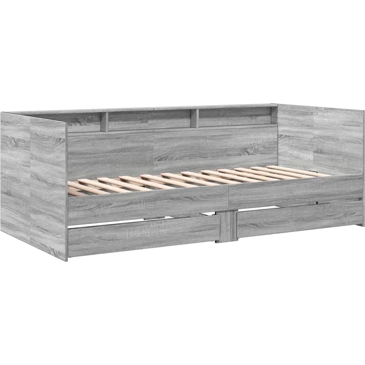 vidaXL Tagesbett mit Schubladen ohne Matratze Grau Sonoma 90x200 cm 3280851 – Bild 3