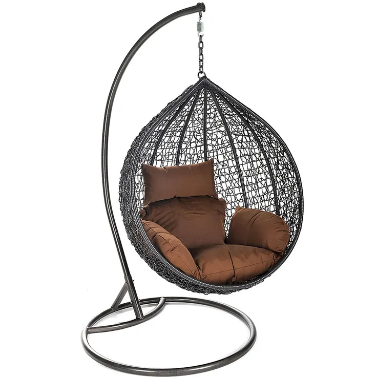 Hochwertiger Polyrattan Hängesessel Hängekorb Hängestuhl