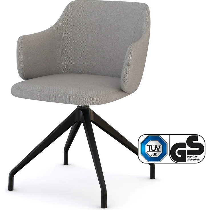 ASSMANN Schalenstuhl Consento Triest gepolstert Beige 56x58x79cm Textil – Bild 1