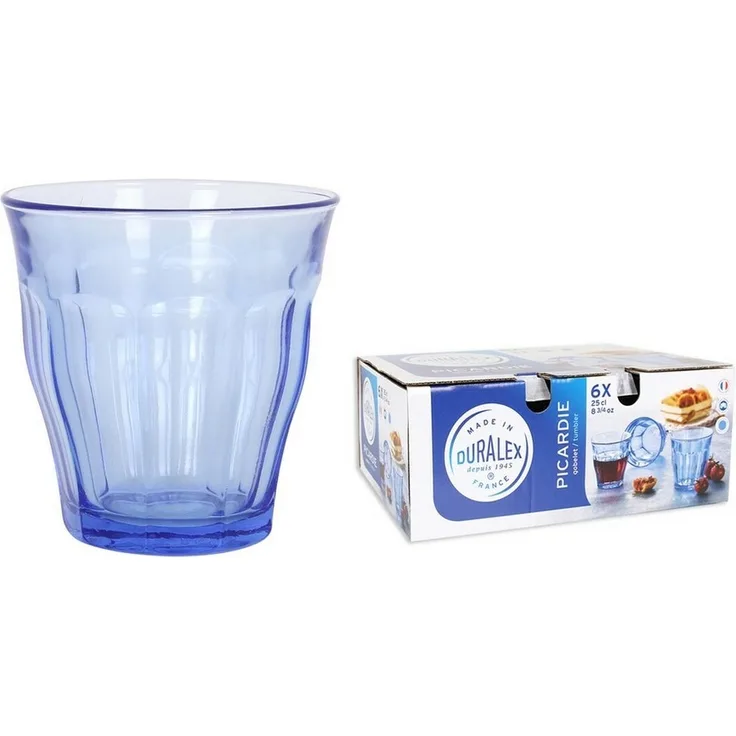 Gläserset Duralex 1027BB06/6 Blau Kristall 250 ml (6 Stück)