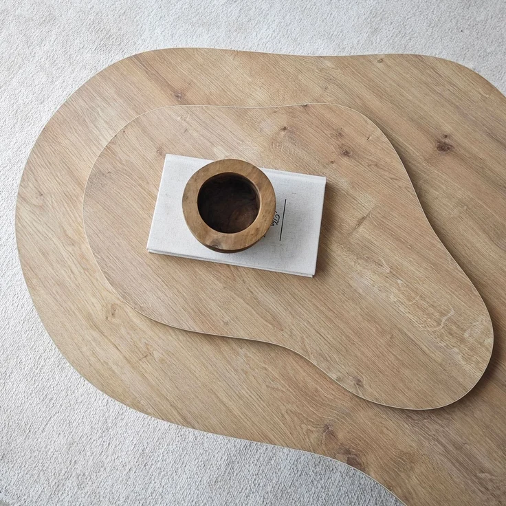 Stylish Coffee Table, Sapphire Oak, 105 x 35 x 65 cm | 100% Melamine Coated Particle Board, 18 mm Thickness | Modern Design for Living Room & Lounge – Bild 7