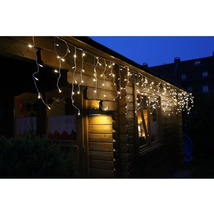 LED Eisregen-Lichterkette 480 LEDs, warmweiß