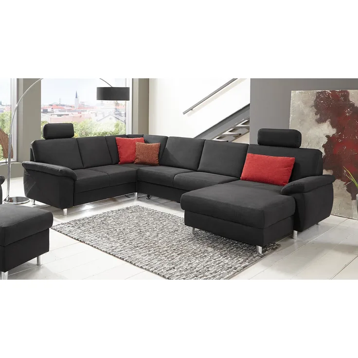 Wohnlandschaft WINSTON Ecksofa Sofa Polstermöbel anthrazit