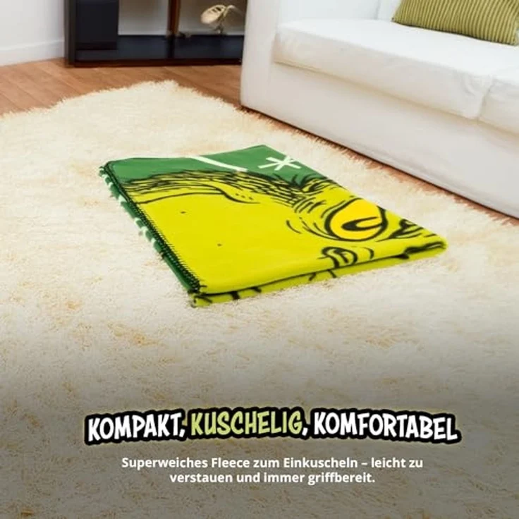 Wohndecke The Grinch Fleecedecke Merry Grinchmas Kuscheldecke 130 x 170 cm, United Labels® – Bild 4