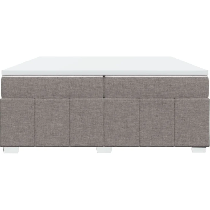 vidaXL Boxspringbett mit Matratze Taupe 200x200 cm Stoff 3285502 – Bild 4