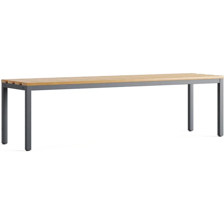 furni24 Sitzbank für Umkleideräume BxHxT: 150 x 42 x 40 cm, Umkleidesitzbank, Umkleidebank, Garderobenbank, Sportbank, Bank mit Echtholz für Fitnessstudio – Bild 3