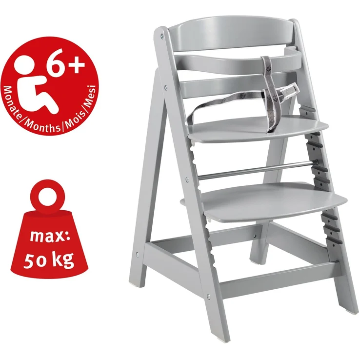 roba Treppenhochstuhl 'Sit Up Click' - mitwachsend - innovativer Klickverschluss - Holz - Taupe – Bild 7