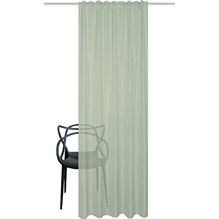 Home Basics Vorhang SOFTY 2er Pack (2 St), Multifunktionsband, halbtransparent, 2er Pack Kombibandschal SOFTY Uni – Bild 4