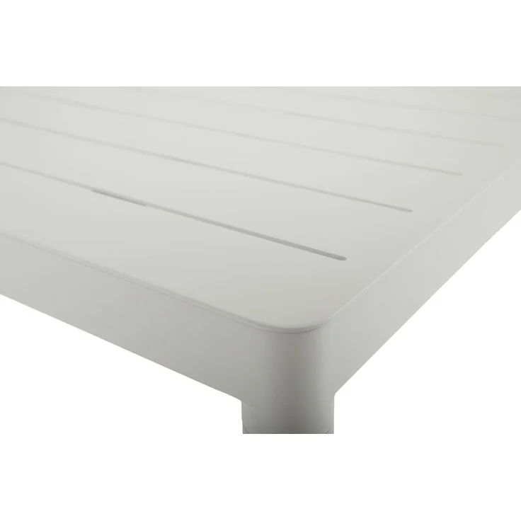Gartenesstisch Bigby aus Aluminium, modern, hellgrau, rechteckig, 144x76 cm, für 4–6 Personen – Bild 2