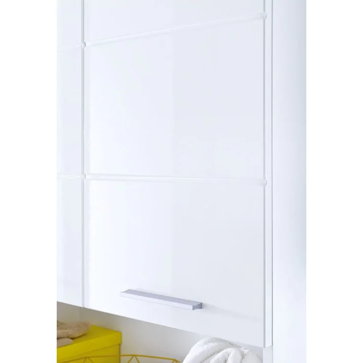 Badmöbel Midischrank Adamo Hochglanz weiß 73 x 132 cm – Bild 3