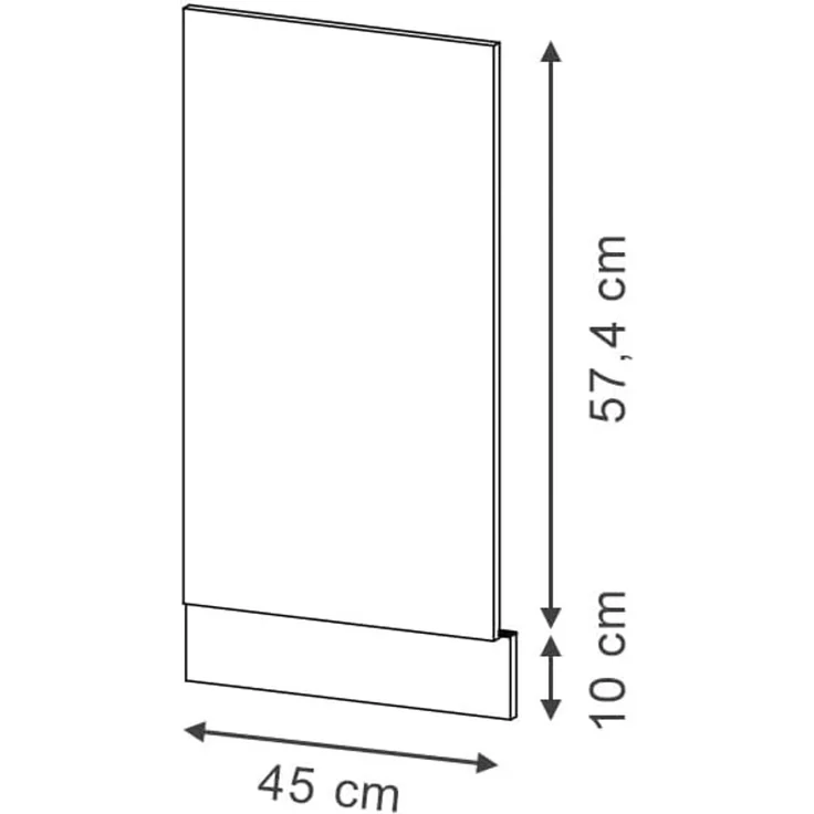 Vicco Frontblende Fame-Line, Hellblau-grau, 45 cm ohne Arbeitsplatte, zur Kombination mit weiteren Modulen der Fame-Line Serie – Bild 1