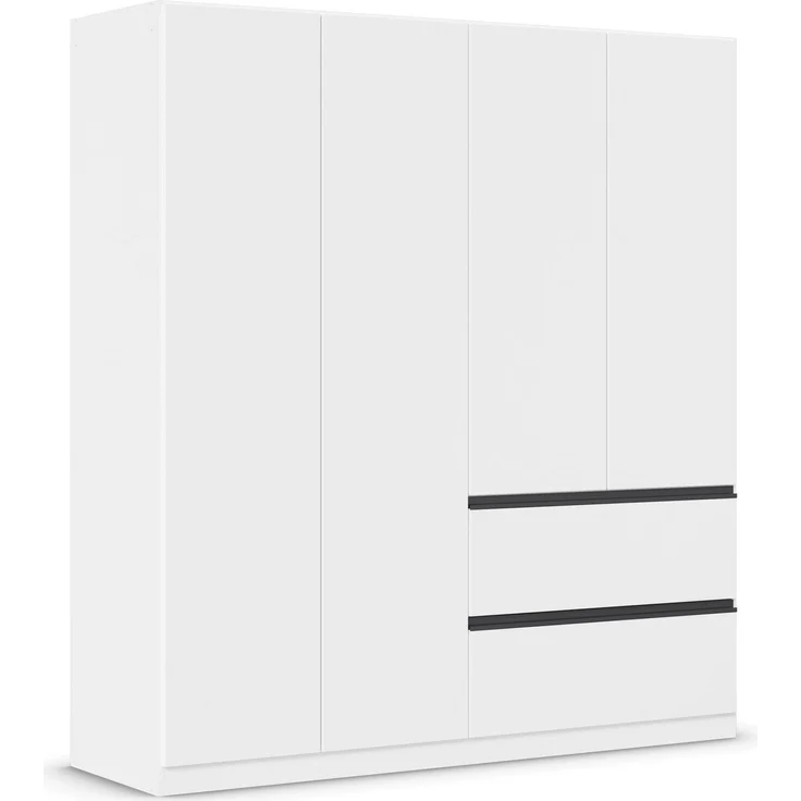rauch Kleiderschrank, Drehtürenschrank COSTA, 4-türig, push-to-open, Alpinweiß, 181 x 197 x 54 cm – Bild 3