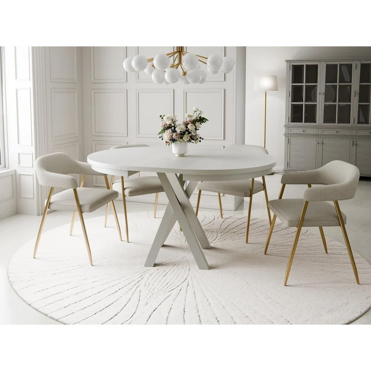 Compleo Esstisch Esszimmer, Modern, Japandi, Industrial - Küchentisch - Runder LOFTO – Bild 3