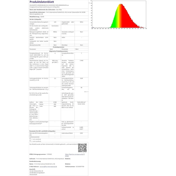 LED Tannenbaum hlbrd. 200 Galaxy,200ww LED,Wandbef. – Bild 4