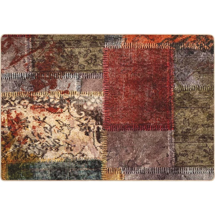 vidaXL Teppichläufer MARSA Mehrfarbig 150 x 100 cm Polyester und PVC 42023249 – Bild 2