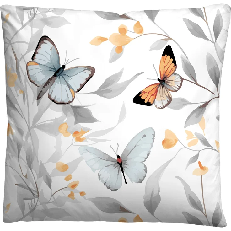 biberna Tencel Bettwäsche SCHMETTERLINGE, weiss, 1x 135x200 cm + 1x 80x80 cm – Bild 3