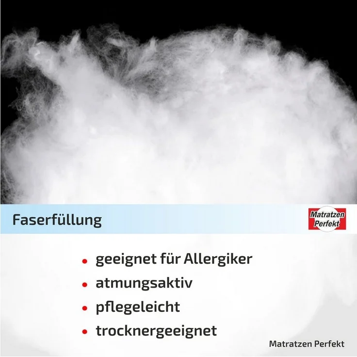 Matratzen Perfekt Baumwollbettdecke Ganzjahres Bettdecke 135x200cm 100% Baumwolle Bett Inlet(Bezugsstoff), anschmiegsam, pflegeleicht – Bild 3
